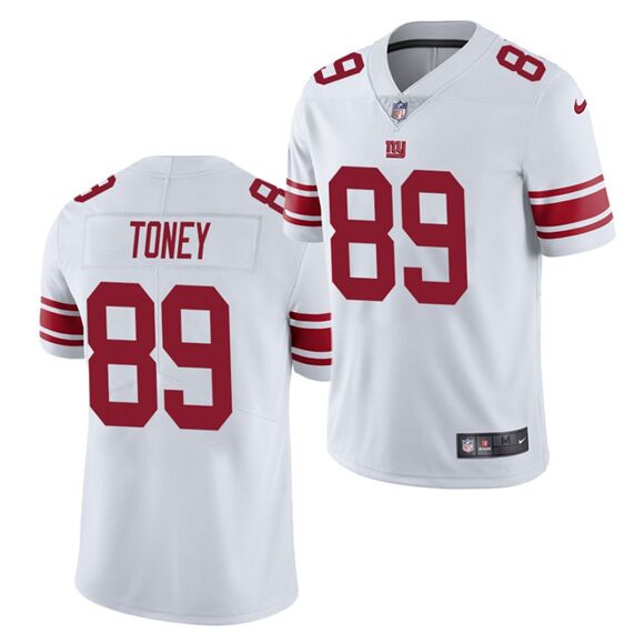 Men's New York Giants #89 Kadarius Toney White Vapor Untouchable Limited Stitched NFL Jersey Men's New York Giants #89 Kadarius Toney White Vapor Untouchable Limited Stitched NFL Jersey